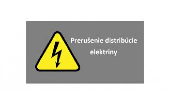 Oznámenie o perušení distribúcie elektriny 03 05 2024